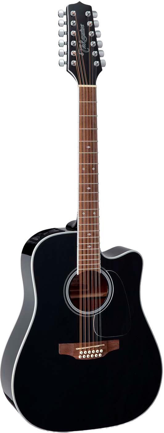 Takamine GD38CE-BLK sort 12-strenget western guitar med cutaway og pickup
