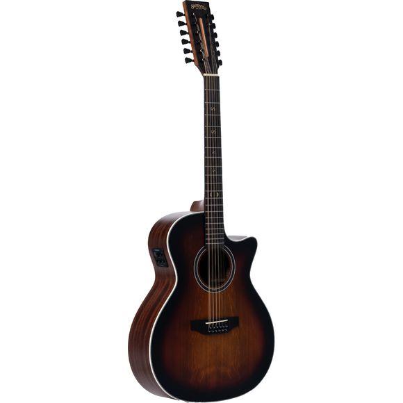 Santana Superb G94-12 BRS 12-strenget western guitar i brown burst med cutaway