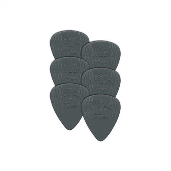 Dunlop Nylon 0,73 mm plektre — pakke med 10 stykker
