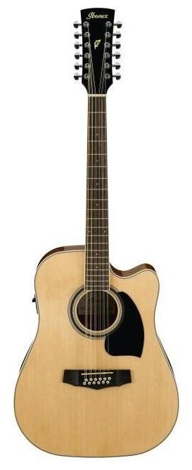Ibanez PF1512ECE-NT 12-strenget western guitar med cutaway og indbygget pickup