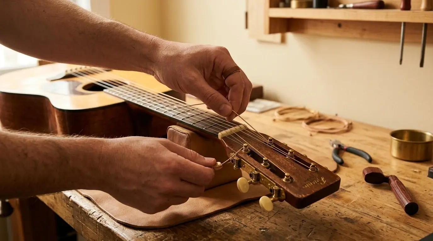 Sådan skifter du guitarstrenge - trin for trin