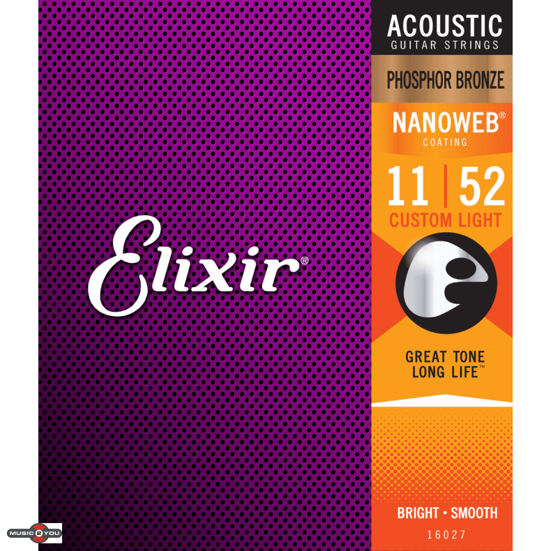 Elixir Nanoweb Phosphor Bronze custom light western-strenge, 011-052