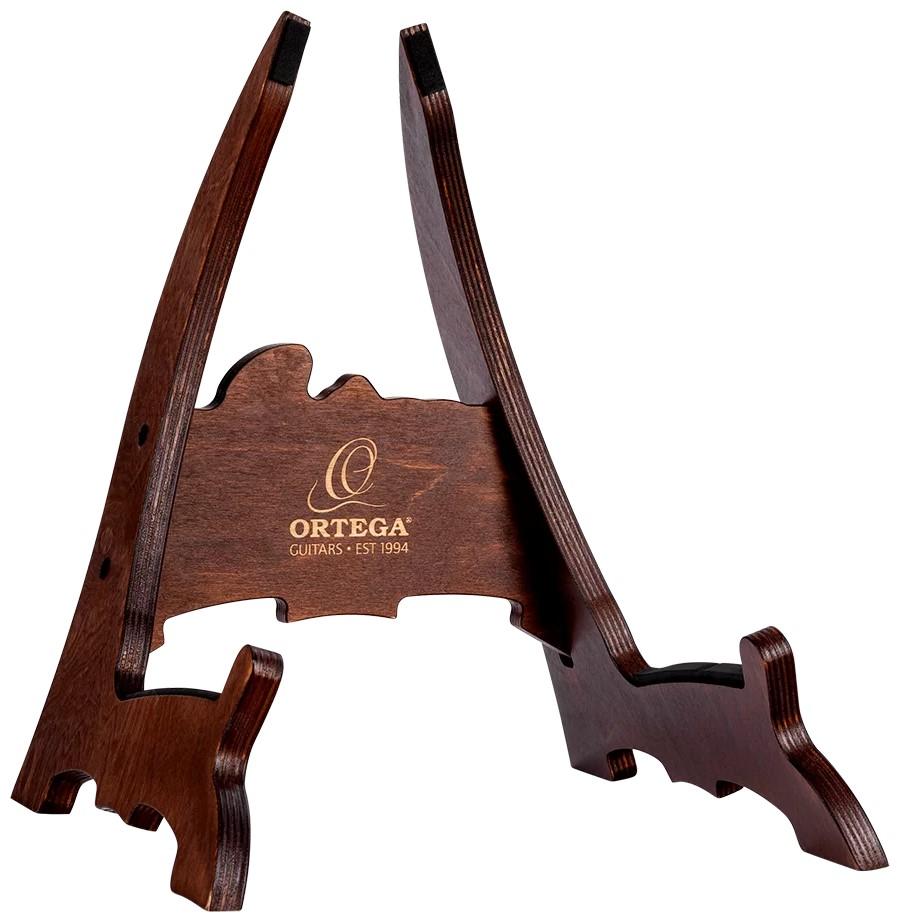 Ortega OWGS-1 guitarstativ i mørkebrunt træ